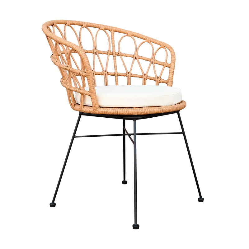 Cargue la imagen en el visor de la galería, Silla de Lazo para Exterior e Interior Color Natural-ACKLINS-RX-1057B CasaEaster