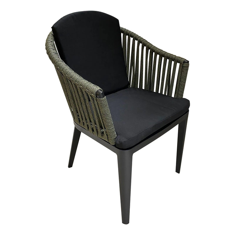 Cargue la imagen en el visor de la galería, Silla de Lazo para Exterior e Interior Color Negro NAPOLEON-A13814