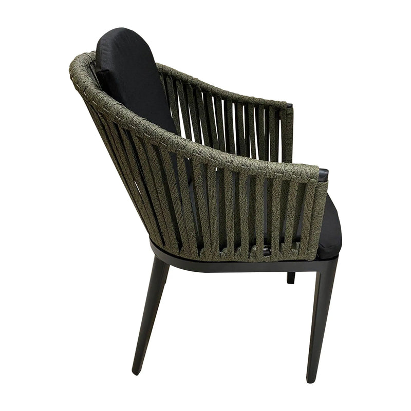 Cargue la imagen en el visor de la galería, Silla de Lazo para Exterior e Interior Color Negro NAPOLEON-A13814