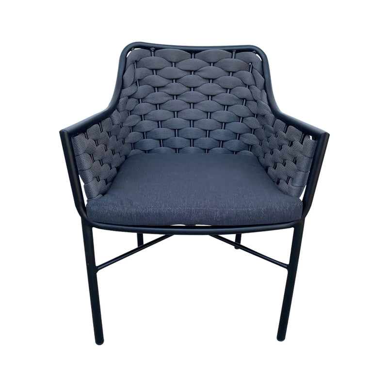 Cargue la imagen en el visor de la galería, Silla de Lazo para Exterior e Interior Color Negro RABAT-488690 CasaEaster