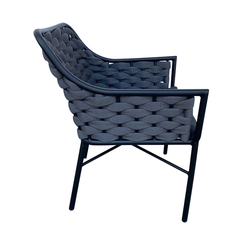 Cargue la imagen en el visor de la galería, Silla de Lazo para Exterior e Interior Color Negro RABAT-488690 CasaEaster