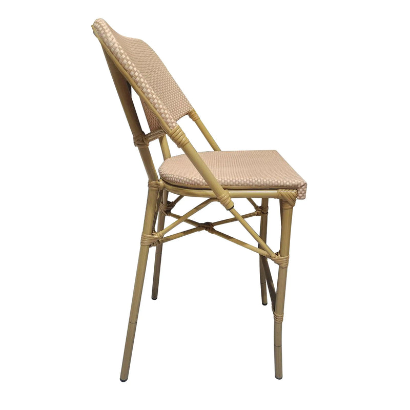 Cargue la imagen en el visor de la galería, Silla de Rattan Alta para Exterior e Interior Color Beige CHLOE -1919