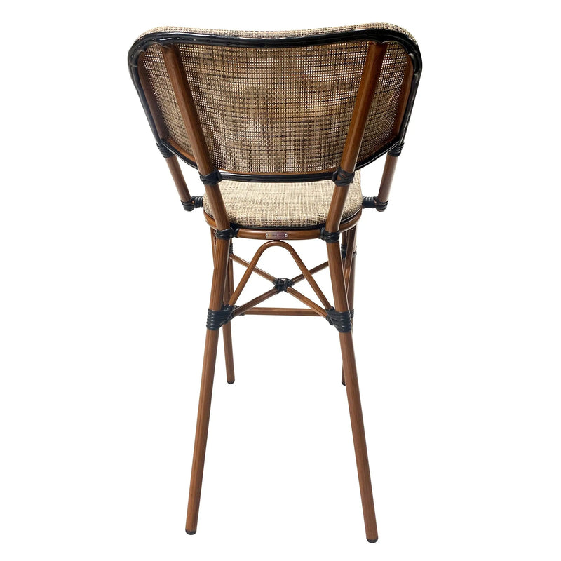 Cargue la imagen en el visor de la galería, Silla de Rattan Alta para Exterior e Interior Color Beige Jaspe 1515 CHLOE -CH-1