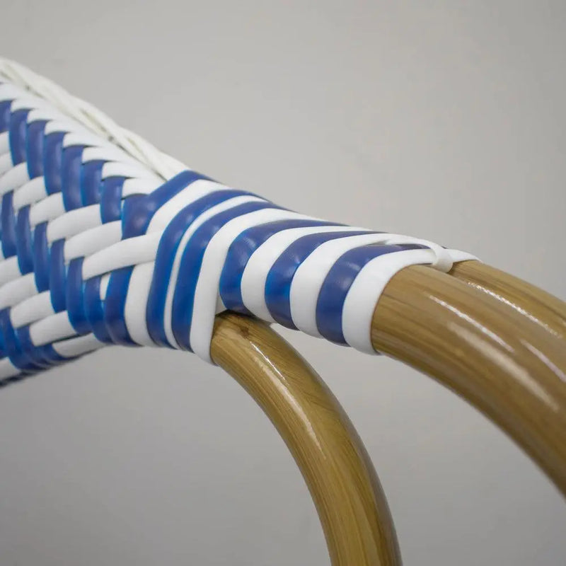 Cargue la imagen en el visor de la galería, Silla de Rattan para Exterior Color Azul WILLSI -WIL44