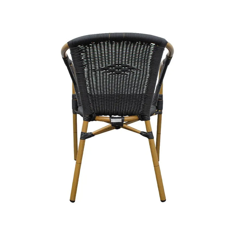 Cargue la imagen en el visor de la galería, Silla de Rattan para Exterior e Interior Color Negra WILLSI-W71