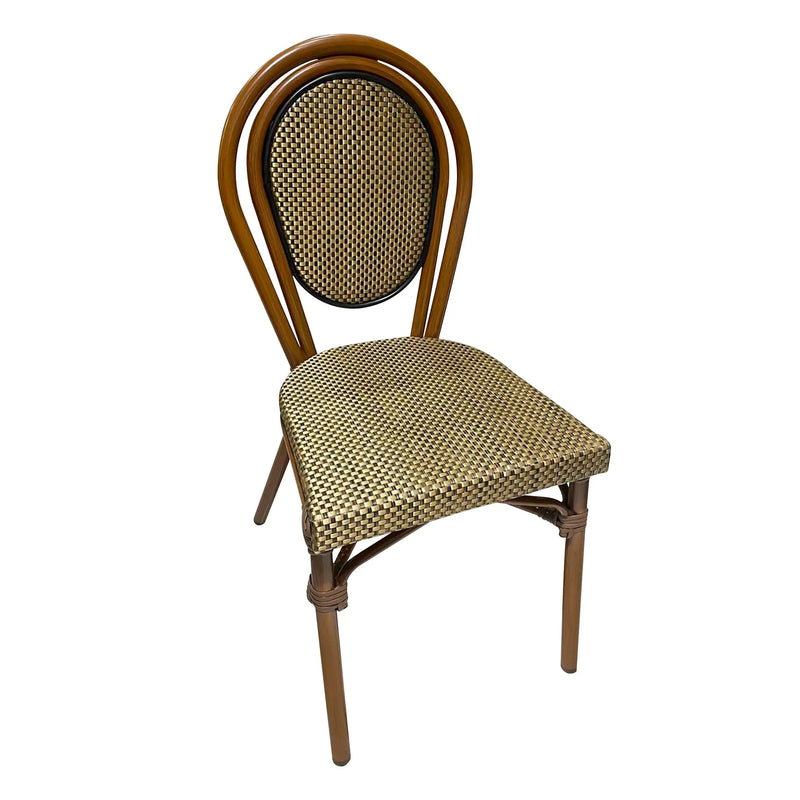 Cargue la imagen en el visor de la galería, Silla de Rattan para exterior e interior Color Oro ITALIA-1400