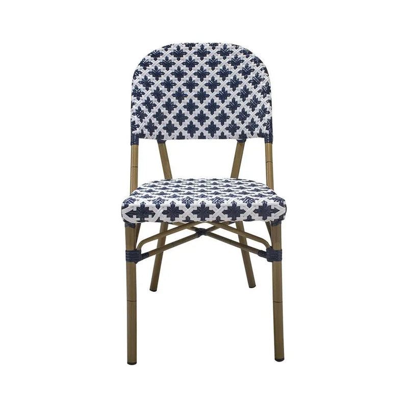 Cargue la imagen en el visor de la galería, Silla de Rattan para exterior e interior Color Azul Con Flores CHINA-OC84