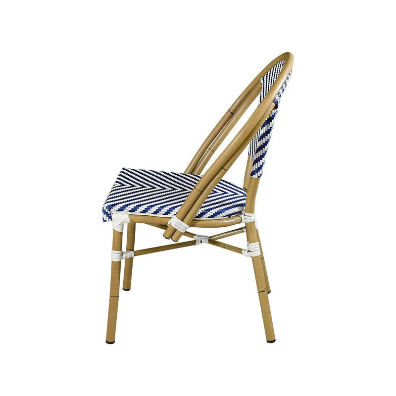 Cargue la imagen en el visor de la galería, Silla de Rattan para exterior e interior Color Azul POTOSI -B-50