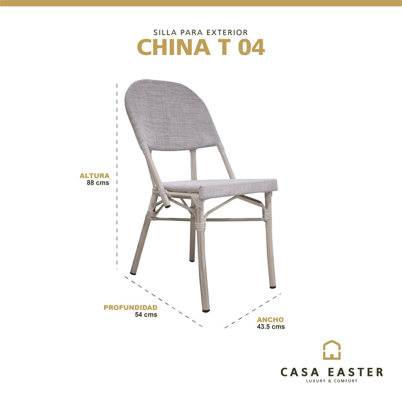 Cargue la imagen en el visor de la galería, Silla de Rattan para exterior e interior Color Blanca CHINA T04 -OCH04