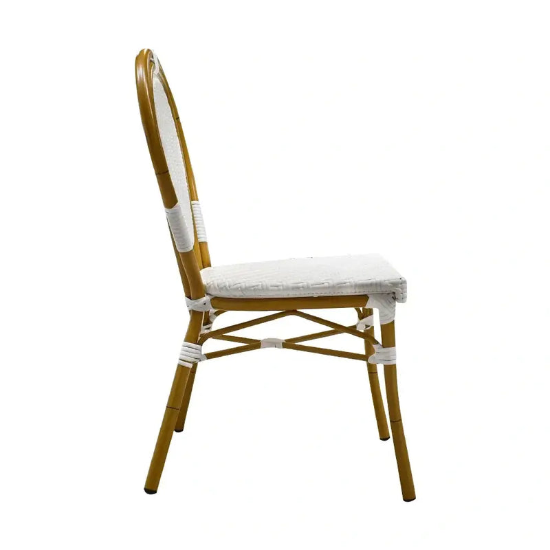 Cargue la imagen en el visor de la galería, Silla de Rattan para exterior e interior Color Blanco ITALIA -IT1002