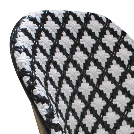 Silla de Rattan para exterior e interior Color Blanco con Negro CHINA -OC85