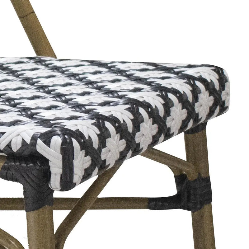 Cargue la imagen en el visor de la galería, Silla de Rattan para exterior e interior Color Blanco con Negro CHINA -OC85