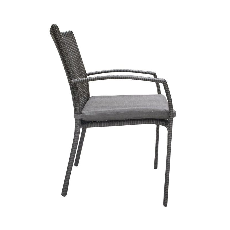 Cargue la imagen en el visor de la galería, Silla de Rattan para exterior e interior Color Carbon BYRON - 58093