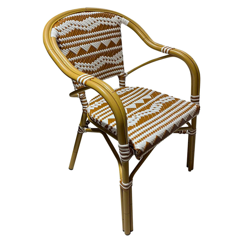 Cargue la imagen en el visor de la galería, Silla de Rattan para exterior e interior Color Naranja JENERO- 20408