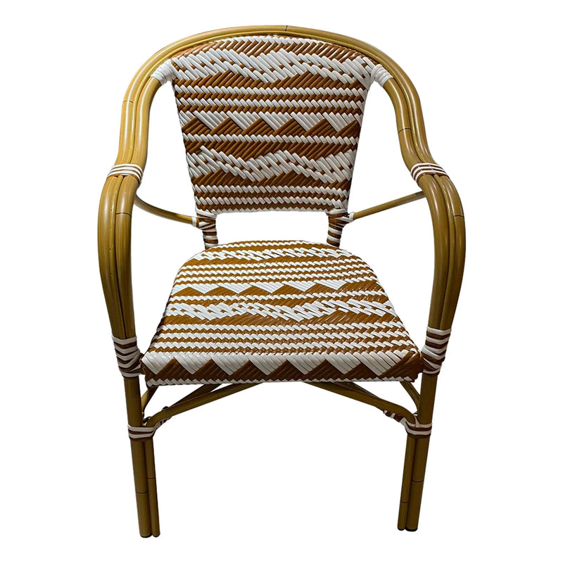 Cargue la imagen en el visor de la galería, Silla de Rattan para exterior e interior Color Naranja JENERO- 20408