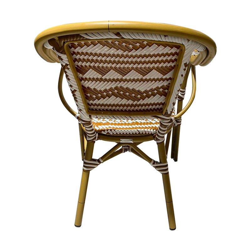 Cargue la imagen en el visor de la galería, Silla de Rattan para exterior e interior Color Naranja JENERO- 20408