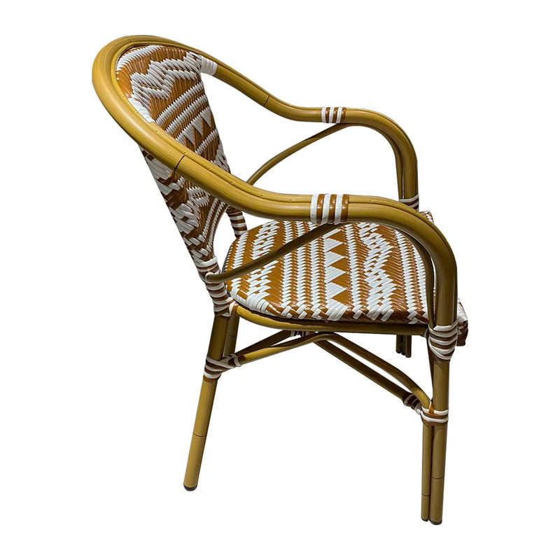 Cargue la imagen en el visor de la galería, Silla de Rattan para exterior e interior Color Naranja JENERO- 20408