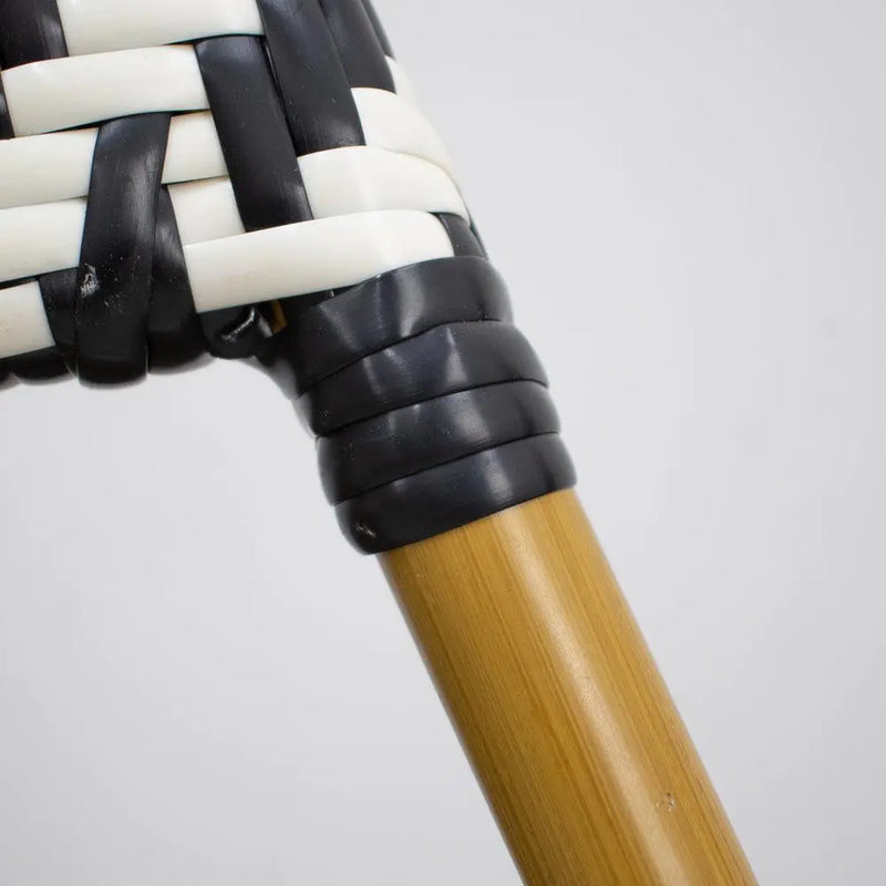 Cargue la imagen en el visor de la galería, Silla de Rattan para exterior e interior Color Negro Con Blanco CHINA -OC97