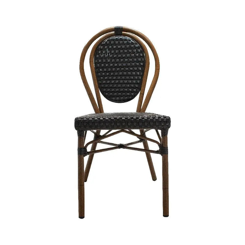 Cargue la imagen en el visor de la galería, Silla de Rattan para exterior e interior Color Negro ITALIA -IT01