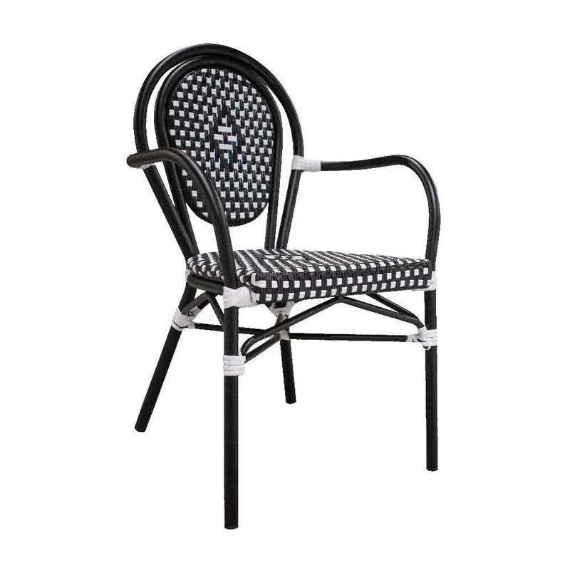Cargue la imagen en el visor de la galería, Silla de Rattan para exterior e interior Color Negro KOREA 205-K01
