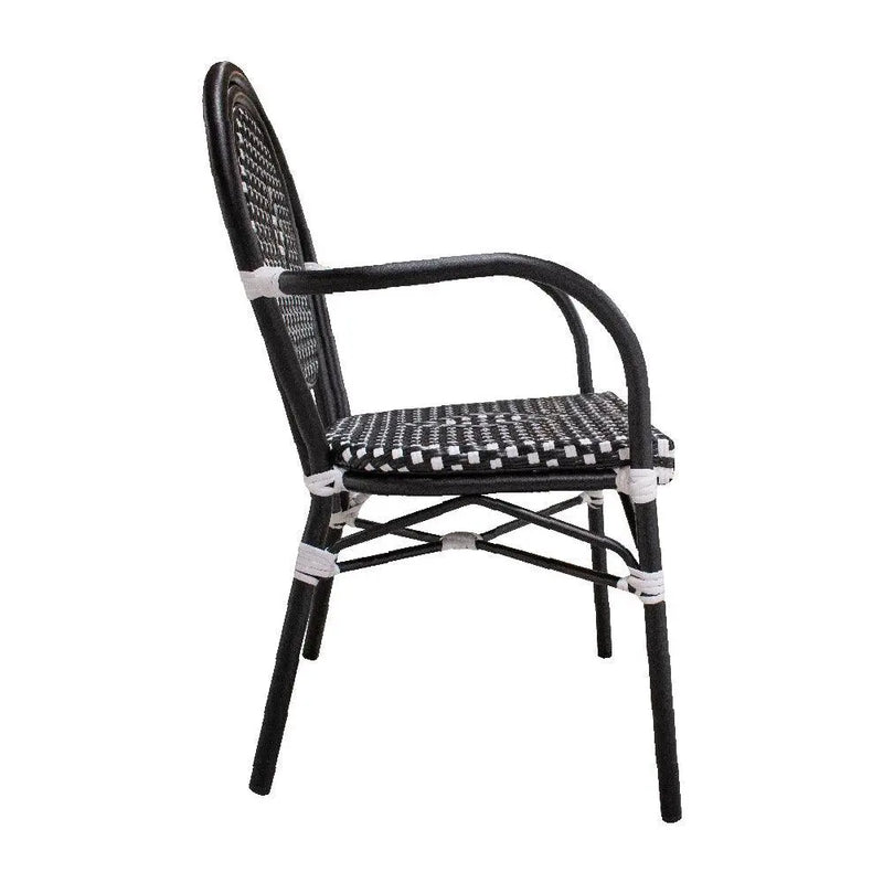 Cargue la imagen en el visor de la galería, Silla de Rattan para exterior e interior Color Negro KOREA 205-K01