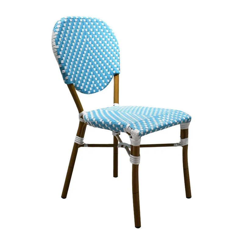 Cargue la imagen en el visor de la galería, Silla de Rattan para exterior e interior Color Turquesa CYPRESA-CY06