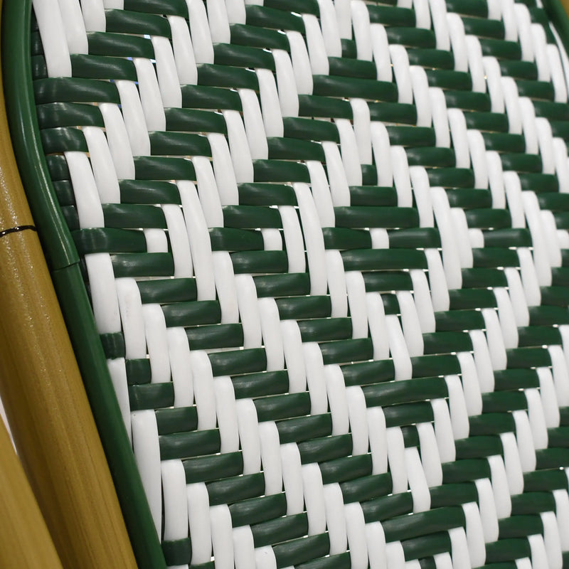 Cargue la imagen en el visor de la galería, Silla de Rattan para exterior e interior Color Verde Con Blanco ITALIA-2000 CasaEaster