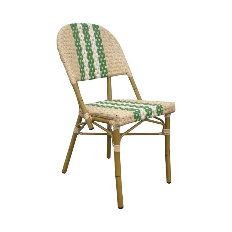 Cargue la imagen en el visor de la galería, Silla de Rattan para exterior e interior Color Verde con Beige CHINA 99 -OC94
