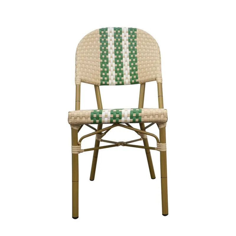Cargue la imagen en el visor de la galería, Silla de Rattan para exterior e interior Color Verde con Beige CHINA 99 -OC94