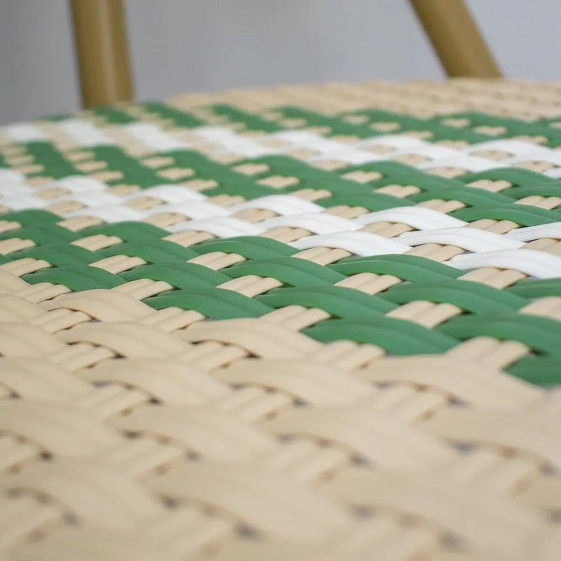 Cargue la imagen en el visor de la galería, Silla de Rattan para exterior e interior Color Verde con Beige CHINA 99 -OC94