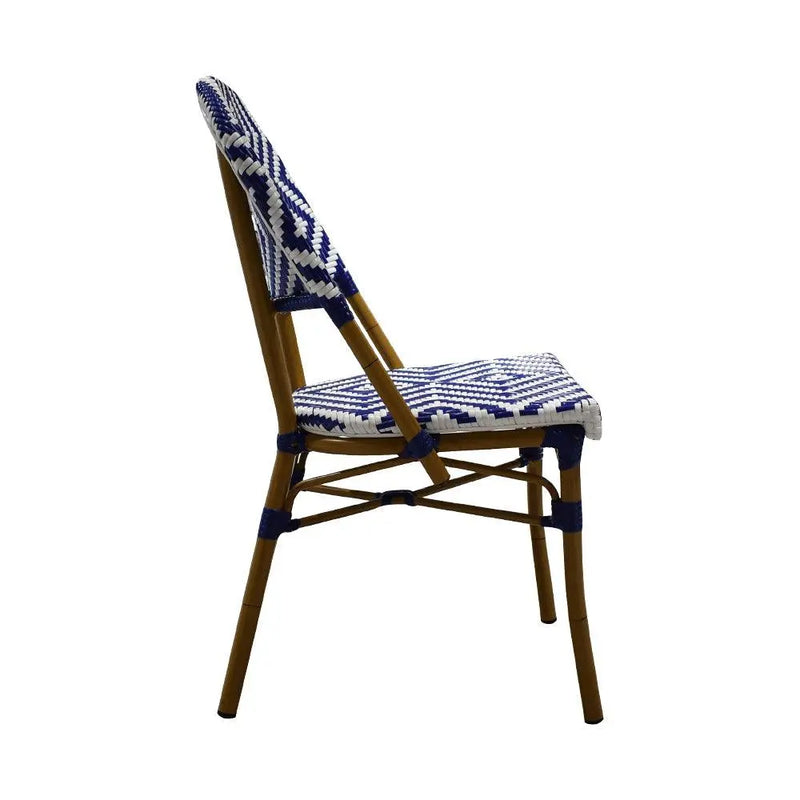 Cargue la imagen en el visor de la galería, Silla de Rattan para exterior e interior Color azul con Rombos CHINA-OC77