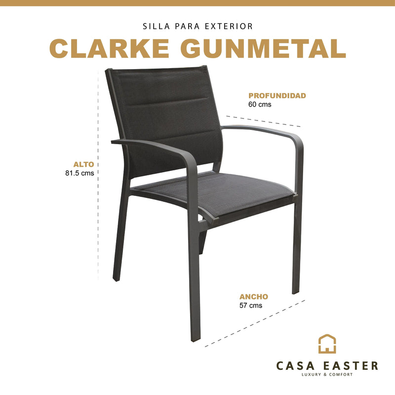 Cargue la imagen en el visor de la galería, Silla de Textileno para interior y exterior Color Carbon CLARKE- 61319