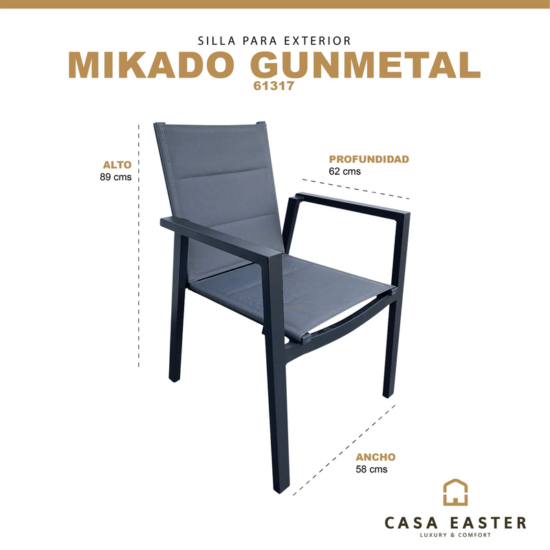 Cargue la imagen en el visor de la galería, Silla de Textileno para interior y exterior Color Cobre MIKADO -61317