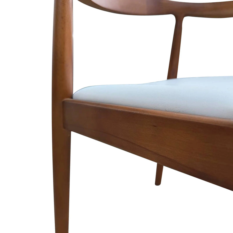 Cargue la imagen en el visor de la galería, Silla de interior de madera color cafe con blanco - XNR126WHI-BL CasaEaster