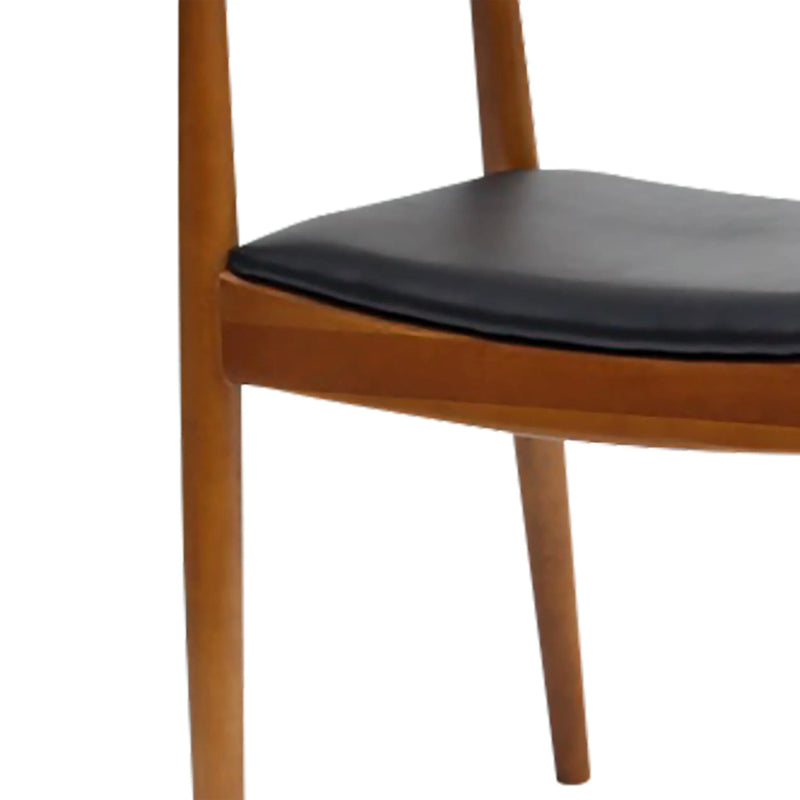 Cargue la imagen en el visor de la galería, Silla de interior de madera color café con negro XN20230531Z-126BLK CasaEaster