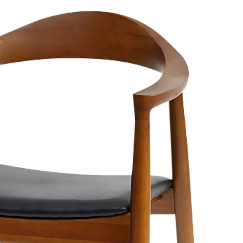 Cargue la imagen en el visor de la galería, Silla de interior de madera color café con negro XN20230531Z-126BLK CasaEaster