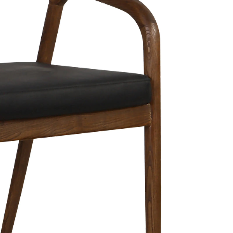 Cargue la imagen en el visor de la galería, Silla de interior de madera color café con negro XN2207BLK-XN2207BLK CasaEaster