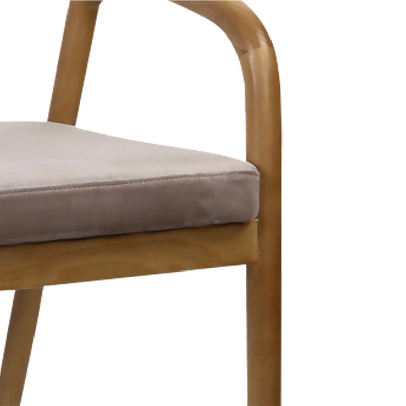 Cargue la imagen en el visor de la galería, Silla de interior de madera color natural con beige- XN2023051Z-XN2207BEI CasaEaster