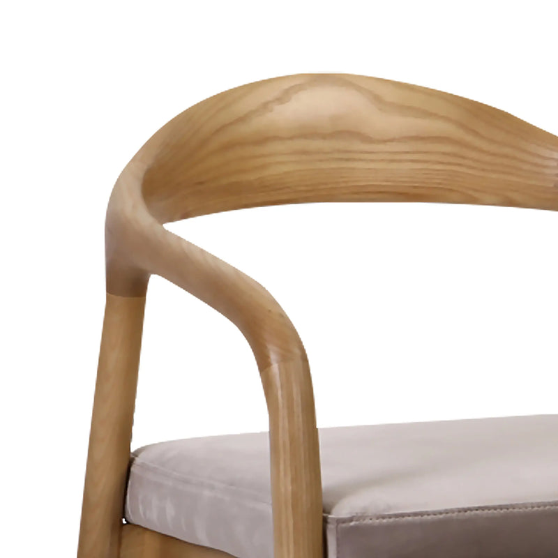 Cargue la imagen en el visor de la galería, Silla de interior de madera color natural con beige- XN2023051Z-XN2207BEI CasaEaster