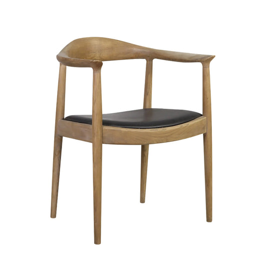 Silla de interior de madera color natural con negro XN20230531Z-XN1748 CasaEaster