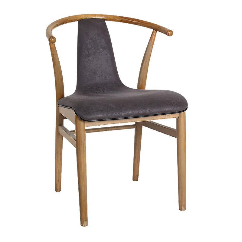 Cargue la imagen en el visor de la galería, Silla de interior de madera color natural con negro XN20230531Z-XN1794GRE CasaEaster