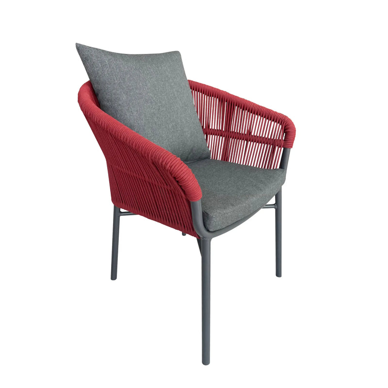 Cargue la imagen en el visor de la galería, Silla entretejida Color Charcoal, Heron 5000-AX15224047 CasaEaster