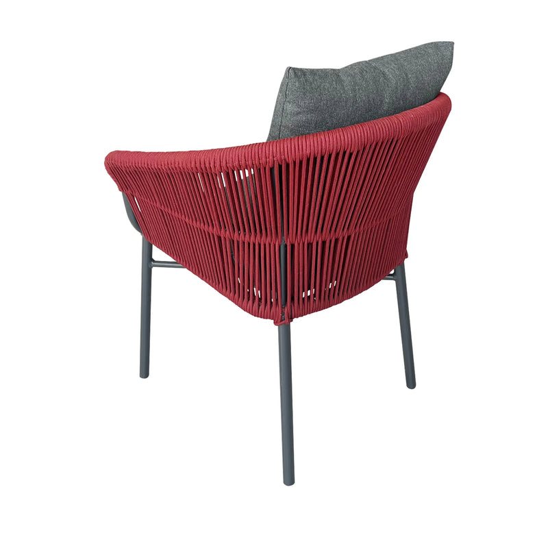 Cargue la imagen en el visor de la galería, Silla entretejida Color Charcoal, Heron 5000-AX15224047 CasaEaster