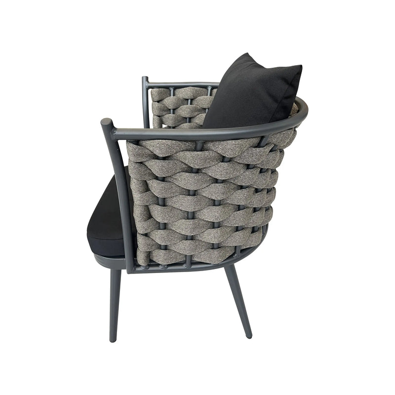 Cargue la imagen en el visor de la galería, Silla entretejida para Exterior e Interior Color Carbon -Patraser 9112 CasaEaster