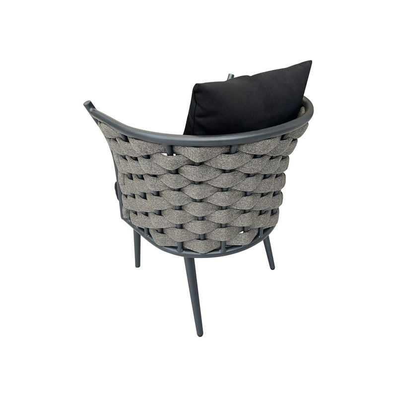 Cargue la imagen en el visor de la galería, Silla entretejida para Exterior e Interior Color Carbon -Patraser 9112 CasaEaster