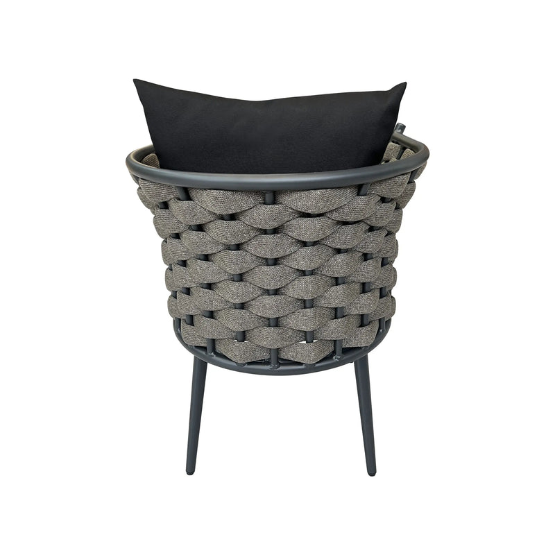 Cargue la imagen en el visor de la galería, Silla entretejida para Exterior e Interior Color Carbon -Patraser 9112 CasaEaster