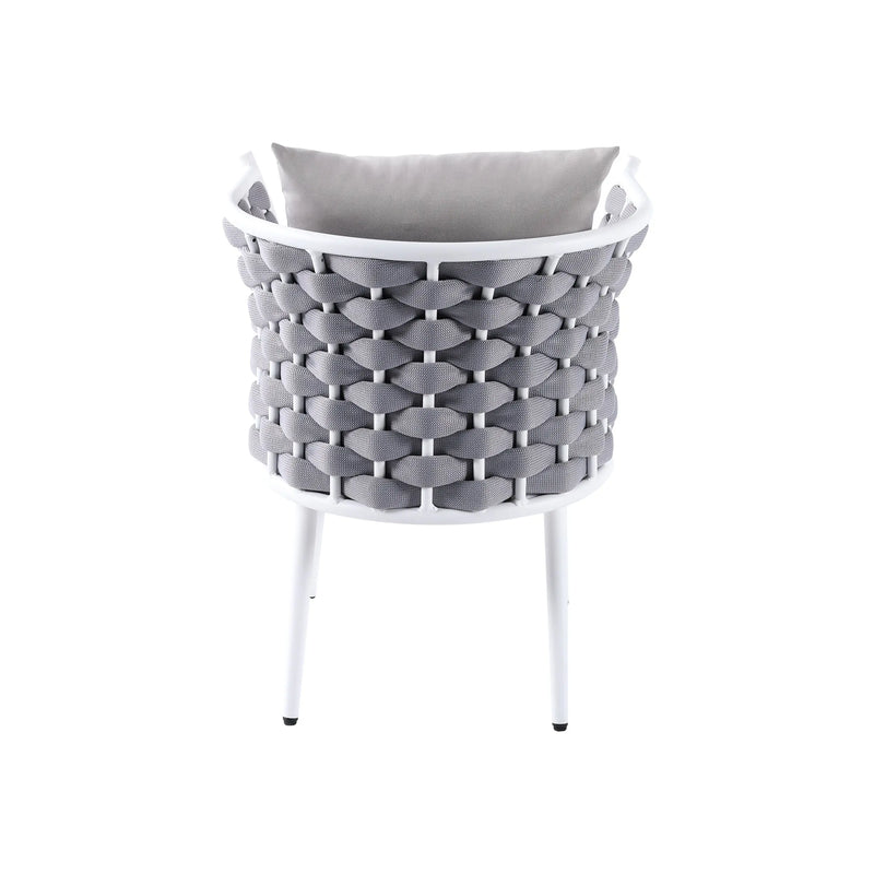 Cargue la imagen en el visor de la galería, Silla entretejida para Exterior e Interior Color blanca -Patraser 9120-B CasaEaster