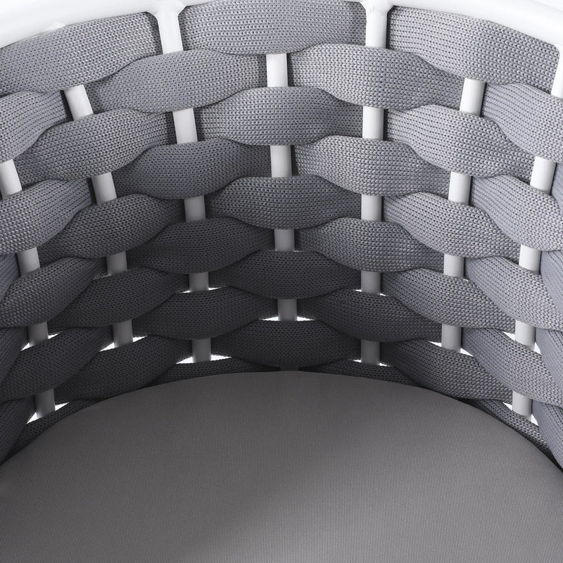Cargue la imagen en el visor de la galería, Silla entretejida para Exterior e Interior Color blanca -Patraser 9120-B CasaEaster