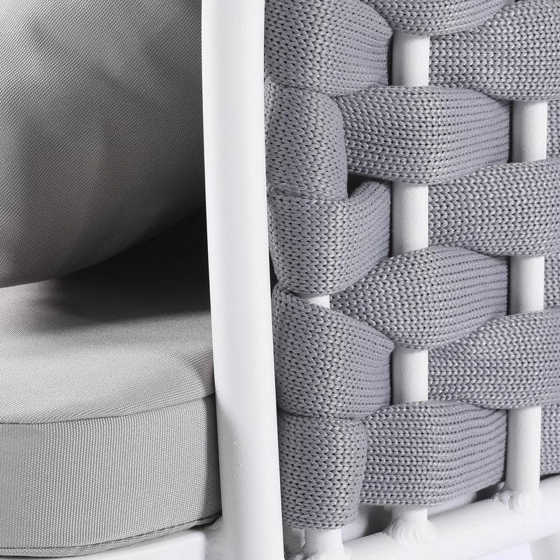 Cargue la imagen en el visor de la galería, Silla entretejida para Exterior e Interior Color blanca -Patraser 9120-B CasaEaster