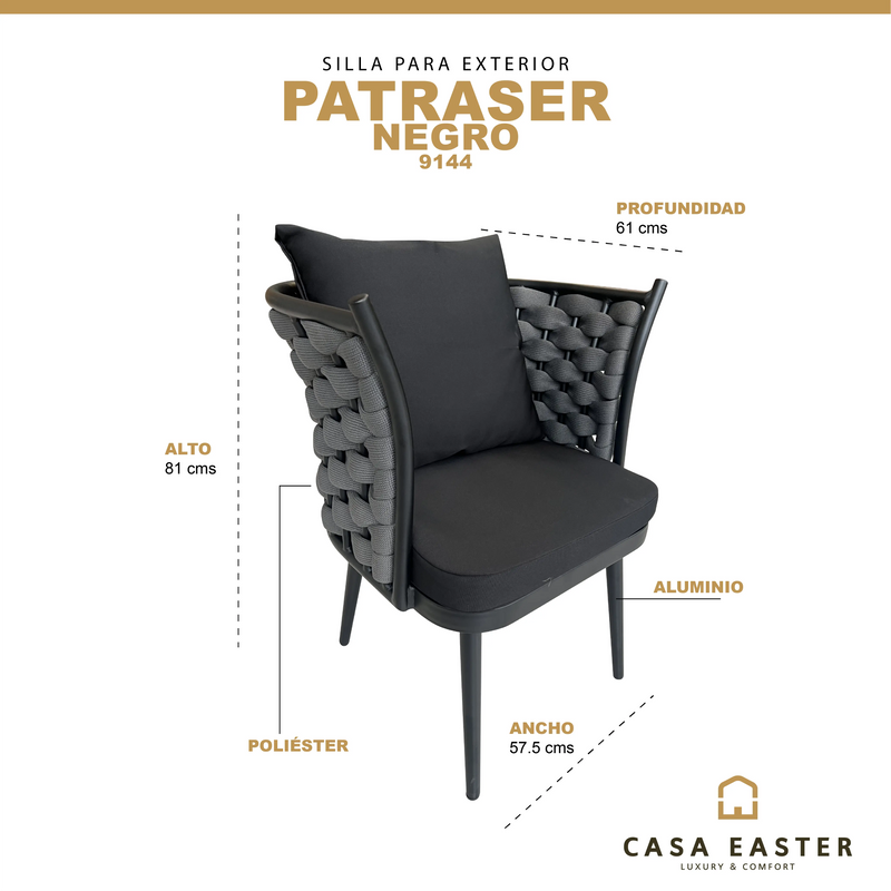 Cargue la imagen en el visor de la galería, Silla entretejida para Exterior e Interior -Patraser 9144 CasaEaster